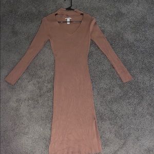 Mauve Long Sleeve Dress